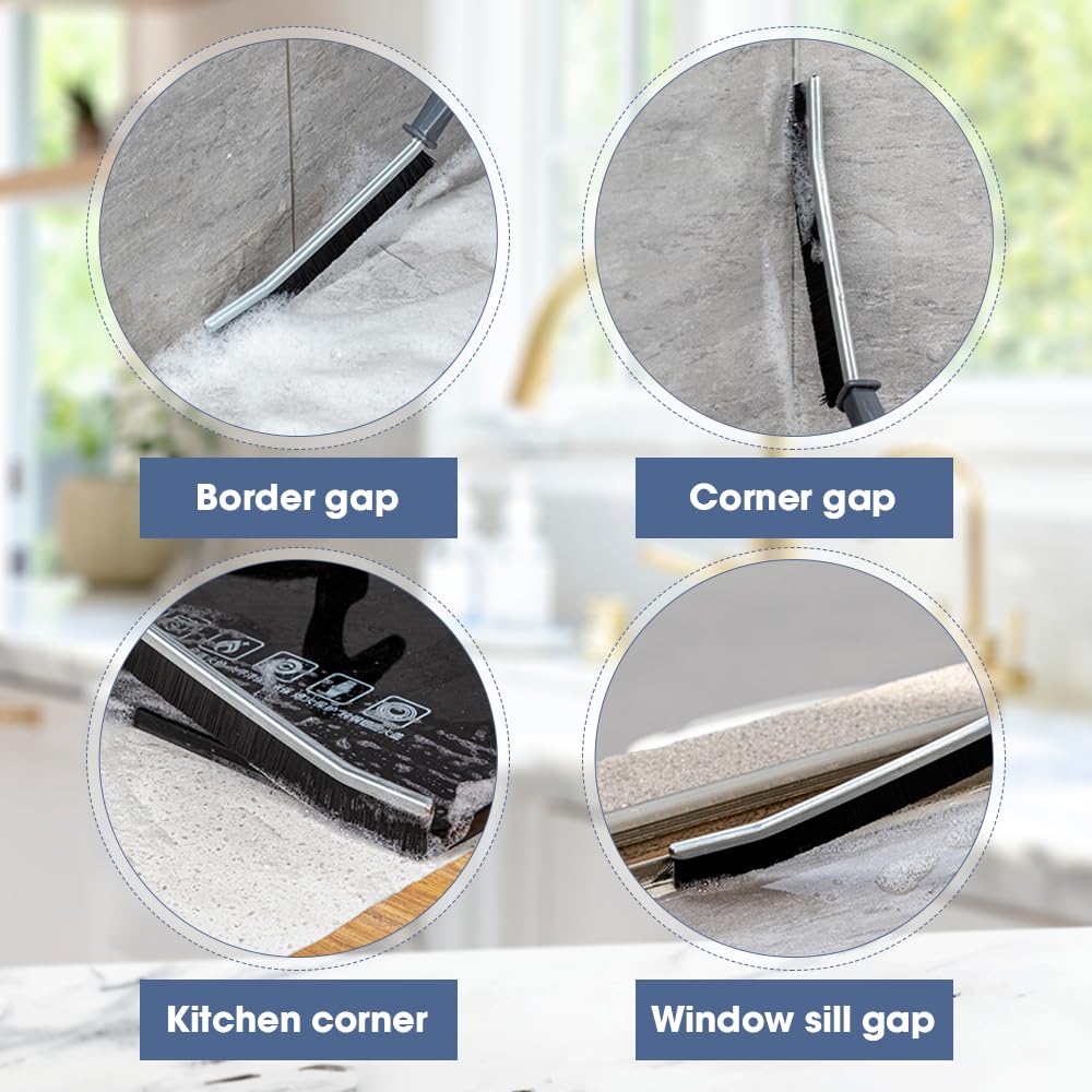 Bathroom Crevice Gaps Cleaning Brush，Clean The Dead Corners of Bathroom  Kitchen Tiles, Multifunctional Window Slots, and Brushes,Used for Cleaning